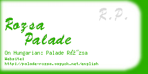 rozsa palade business card